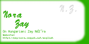 nora zay business card